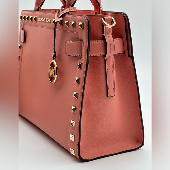 Michael Kors Medium Studded Saffiano Leather Satchel - Picture 6 of 15